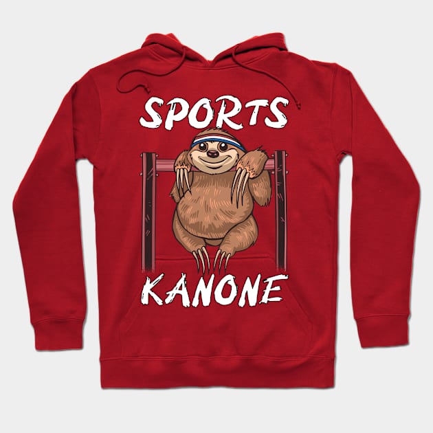 Sports Cannon - Sporty Sloth Hoodie by Jochen Lützelberger